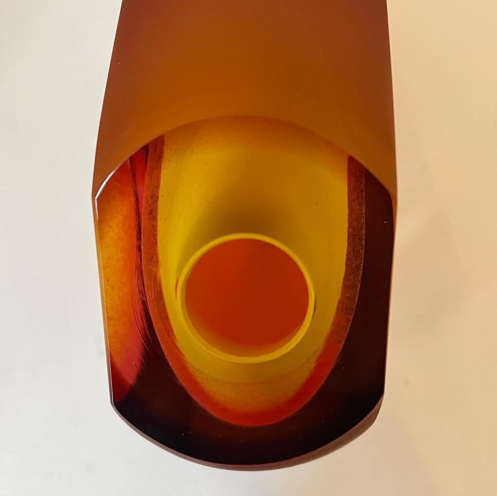 Modern Art Glass Vase by Pavel Havelka, Czechoslovakia  For Sale