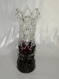 Vase en verre d'art de Poltár- Katarínska Huta