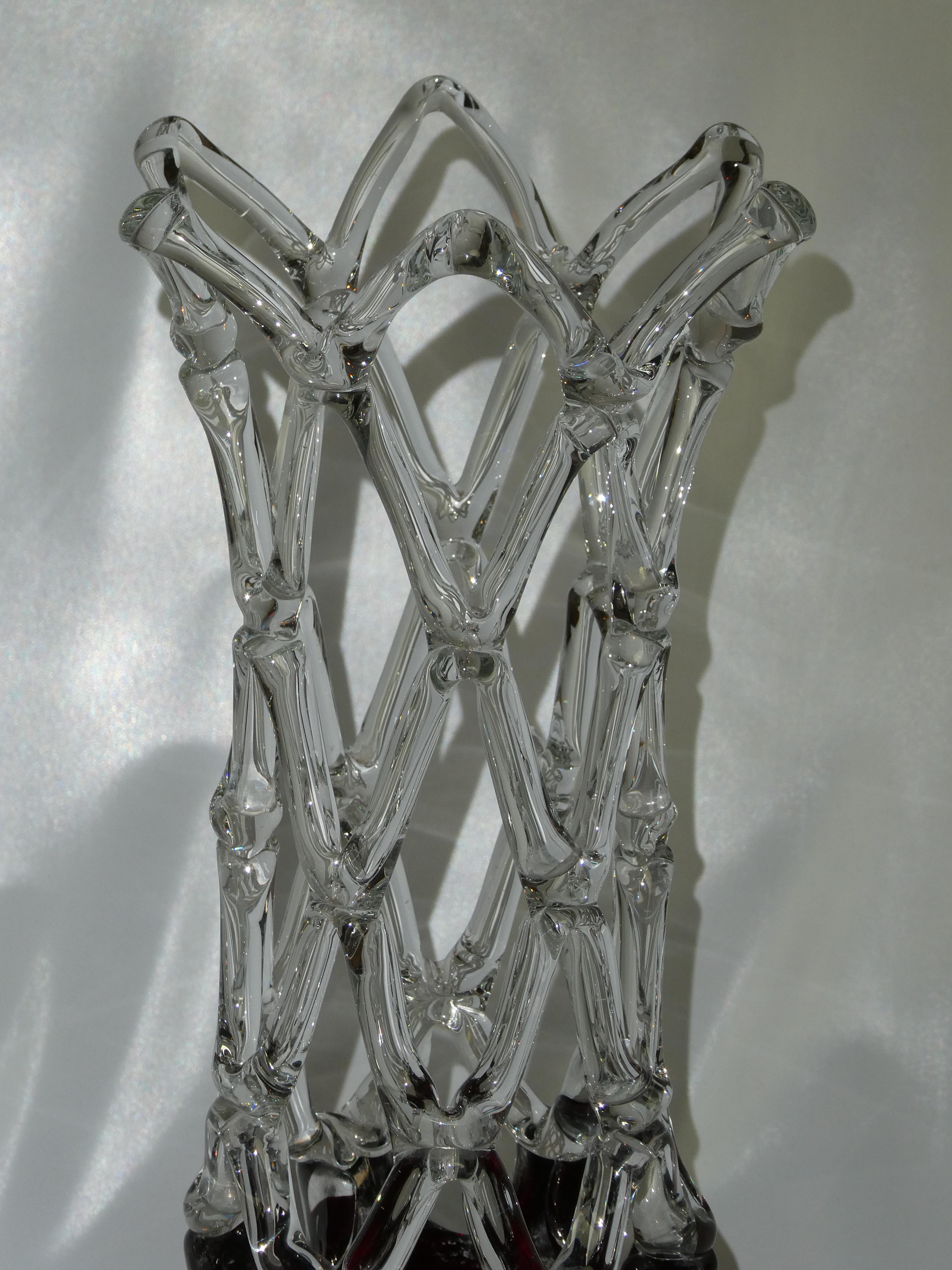 Mid-Century Modern Art Glass Vase by Poltár- Katarínska Huta