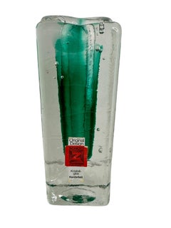 Vase en verre d'art de Schott Zwiesel, Allemagne, vintage des années 1970