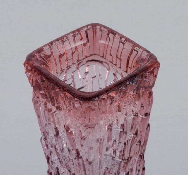Art Glass Vase, Central Europe, Tall and Slim Vase in Modern Design For Sale at 1stDibs