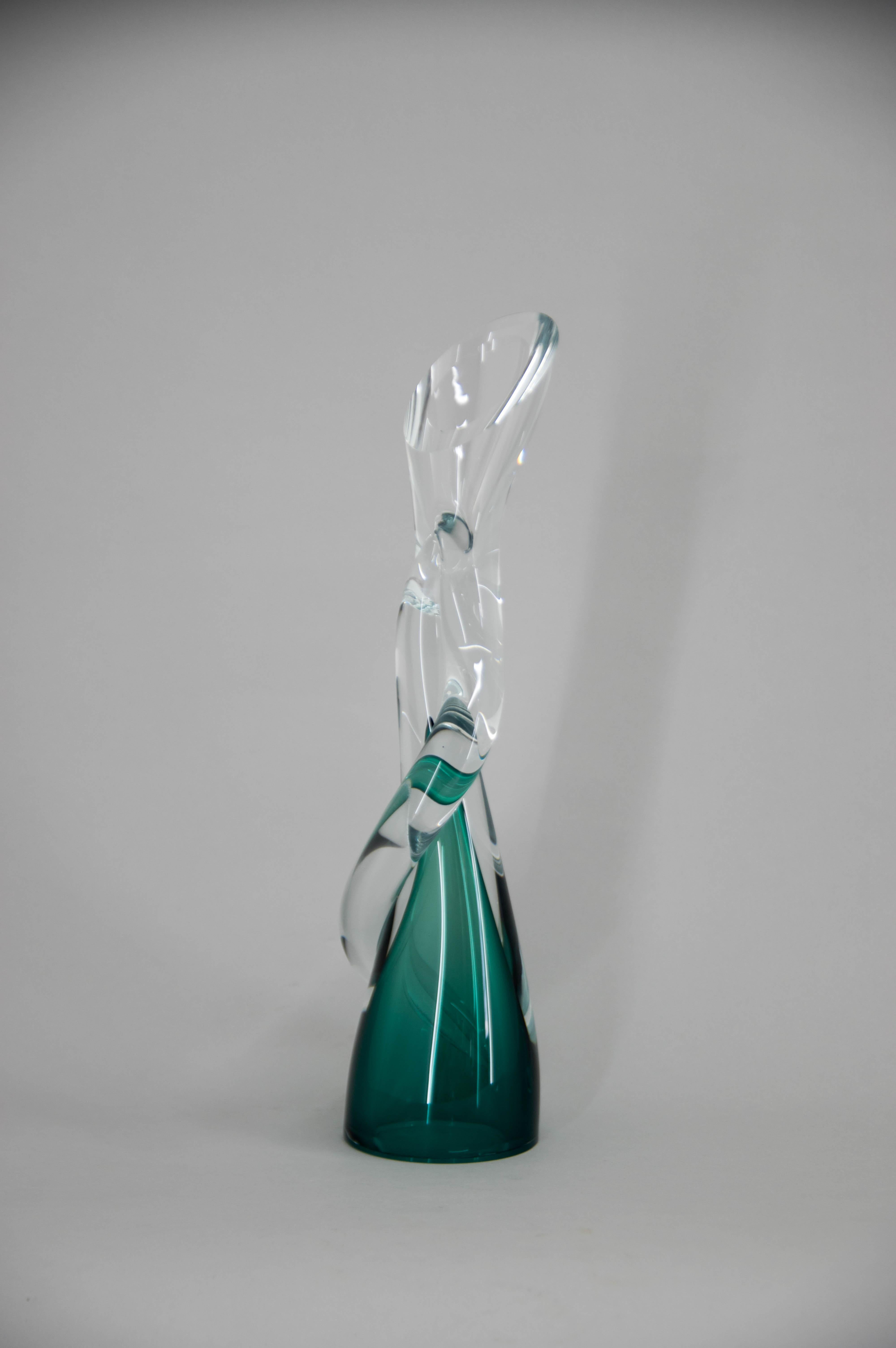 Mid-Century Modern Art Glass Vase, Czechoslovakia, 1960s For Sale