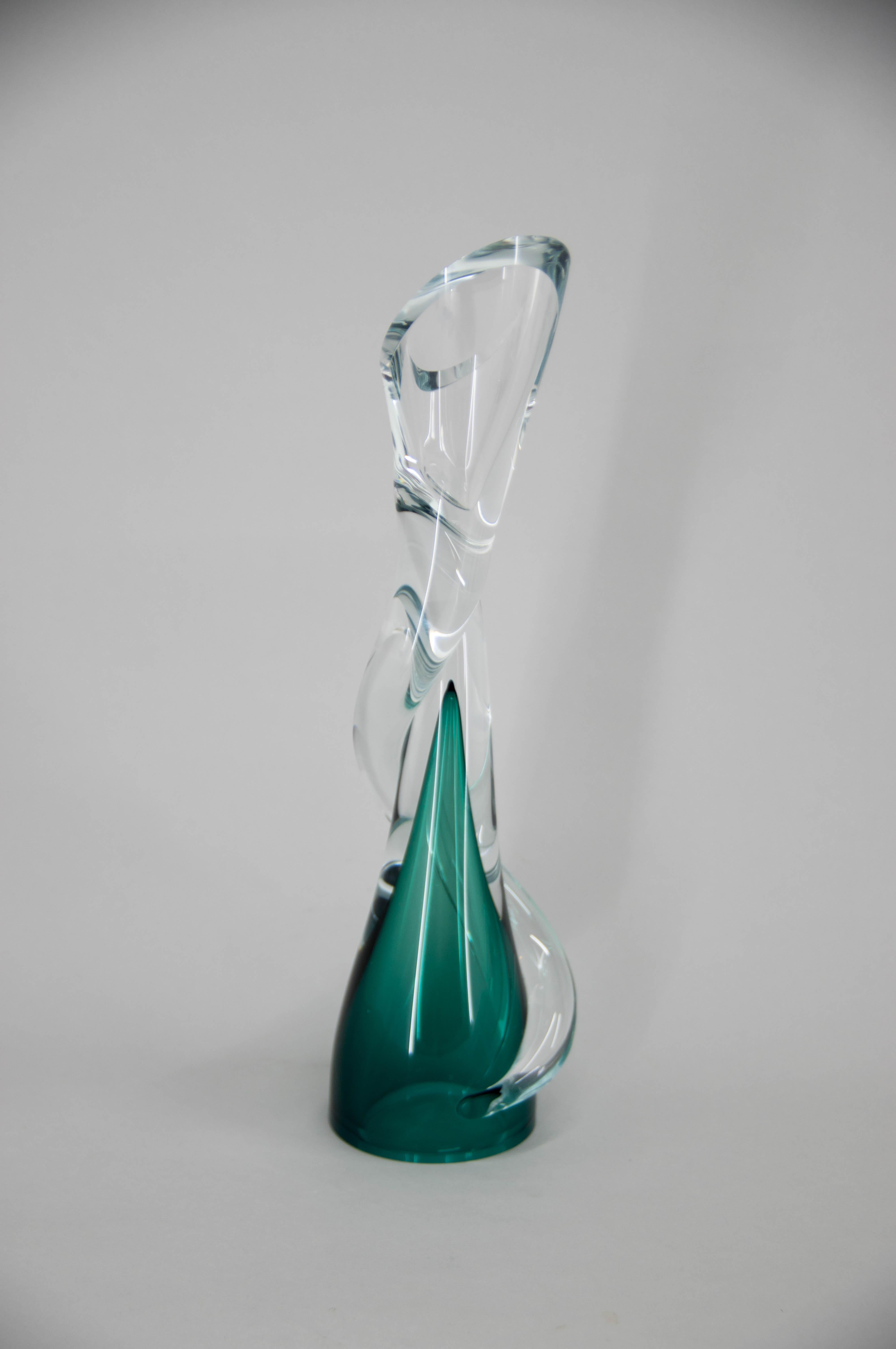 Mid-20th Century Art Glass Vase, Czechoslovakia, 1960s For Sale