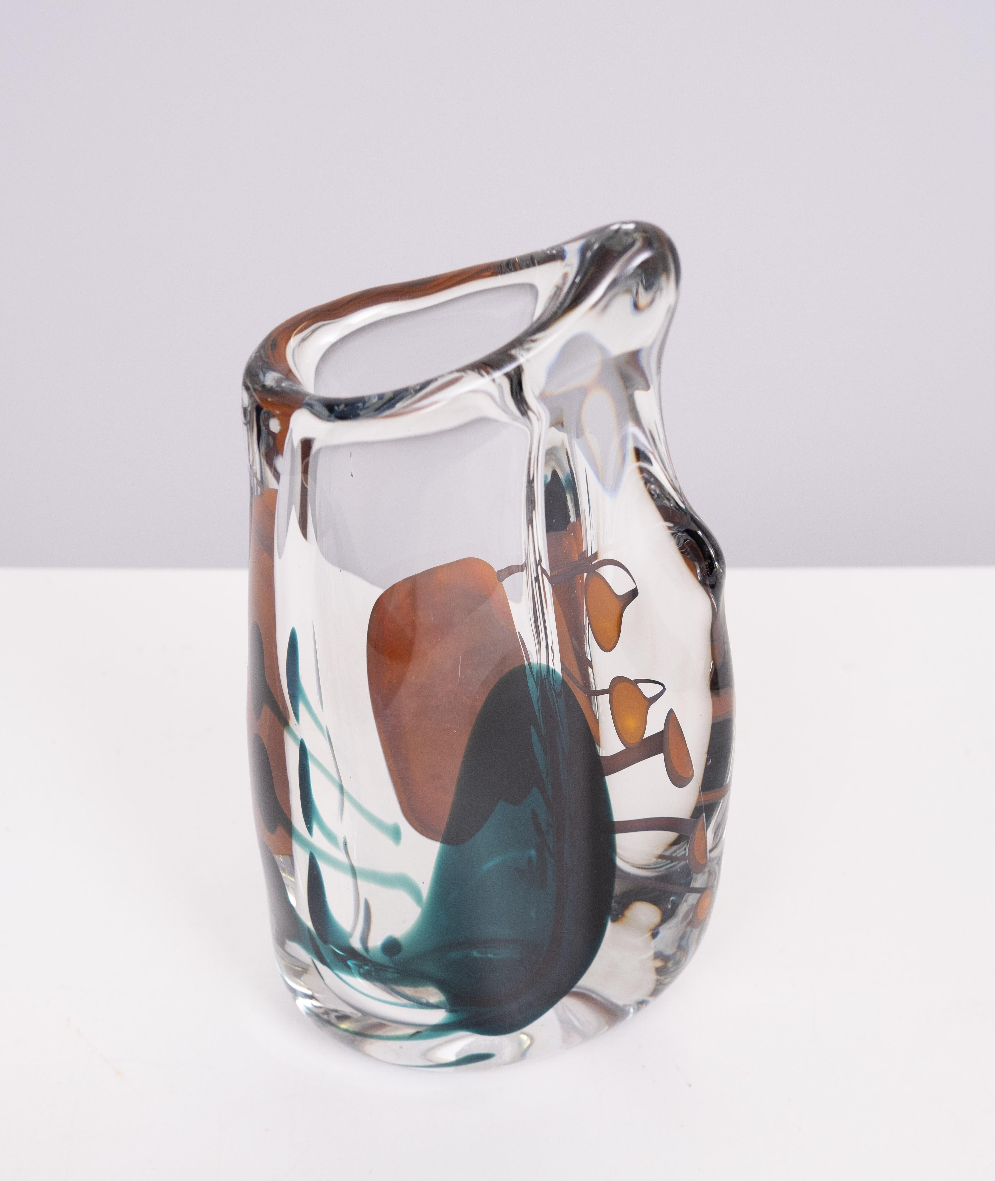 Fine XX secolo Vaso in vetro artistico Floris Meydam  Paesi Bassi anni '70 in vendita