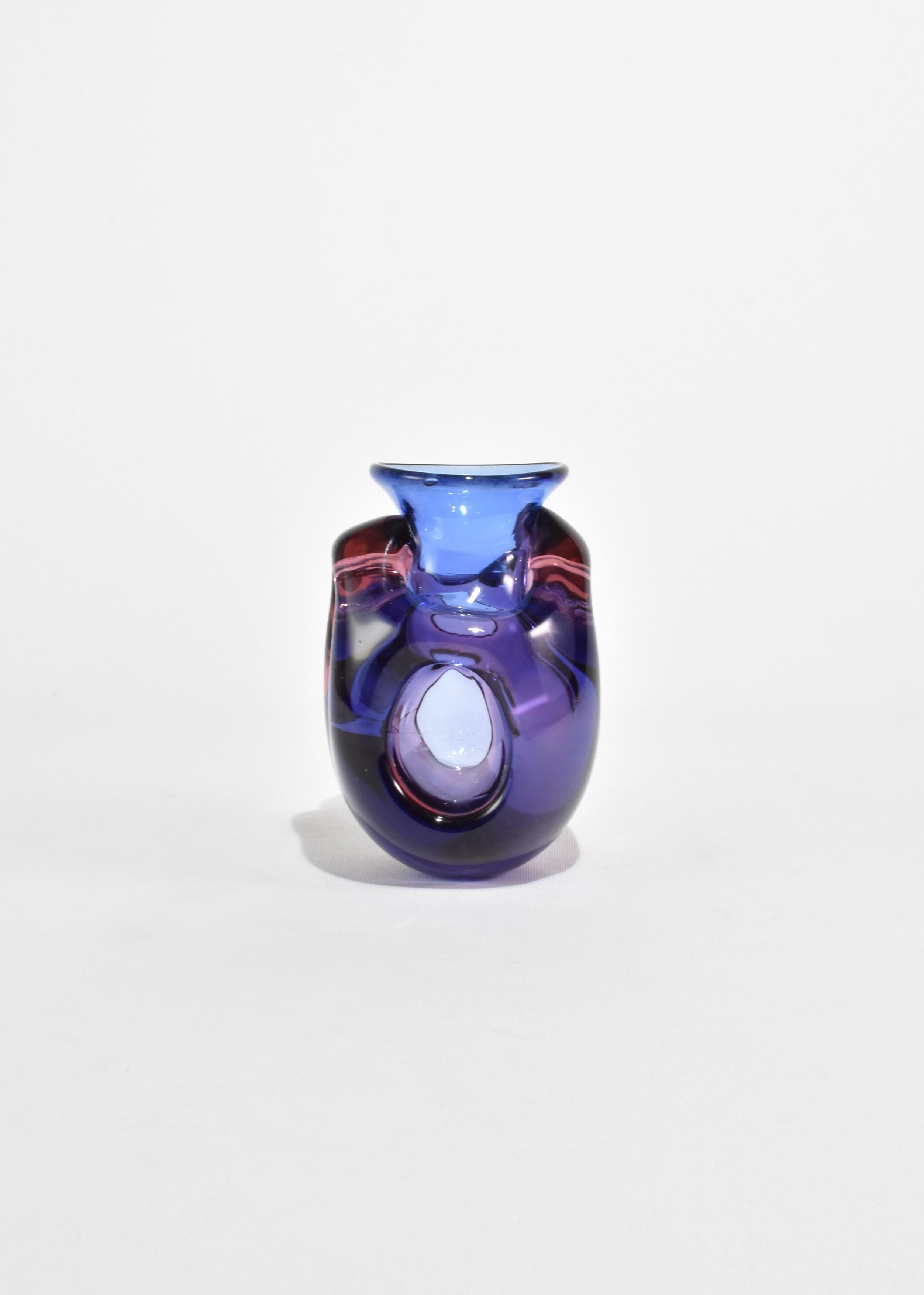 Hand-Crafted Art Glass Vase For Sale