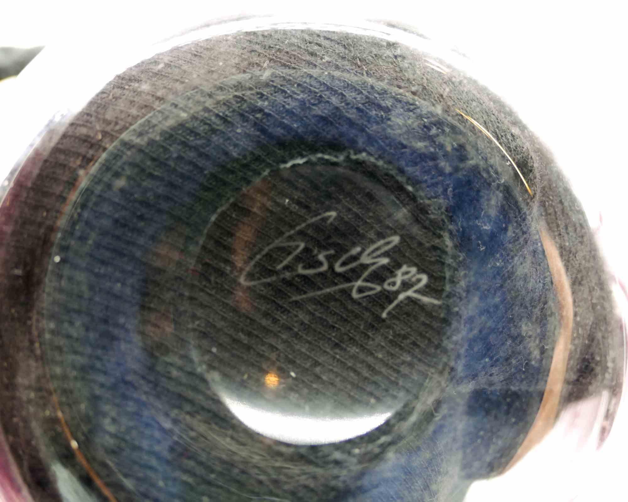 Vaso in vetro artistico, Italia, 1987 In condizioni buone in vendita a Roma, IT