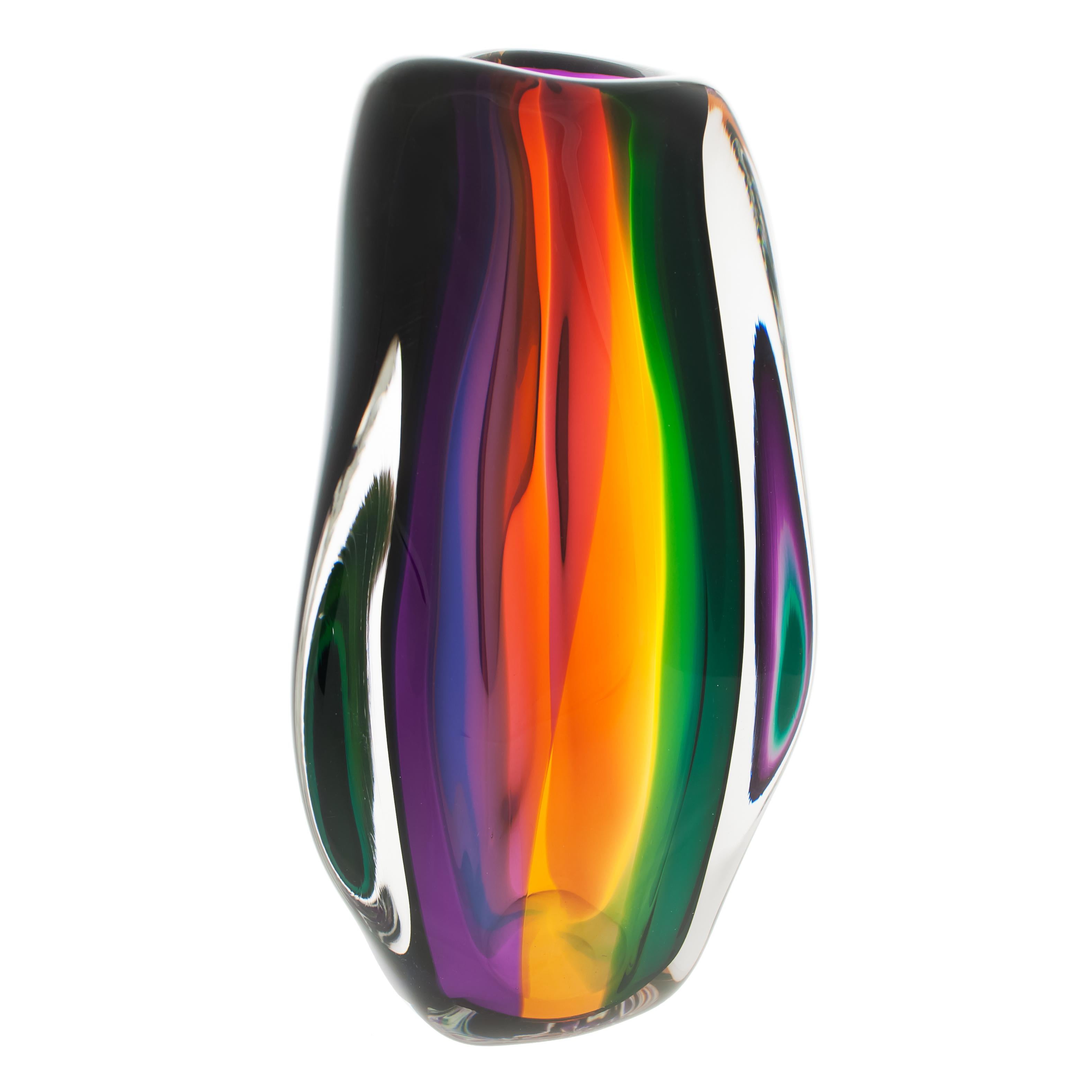Art Glass Vase, Love Floppy Triangle by Siemon & Salazar - Made to Order