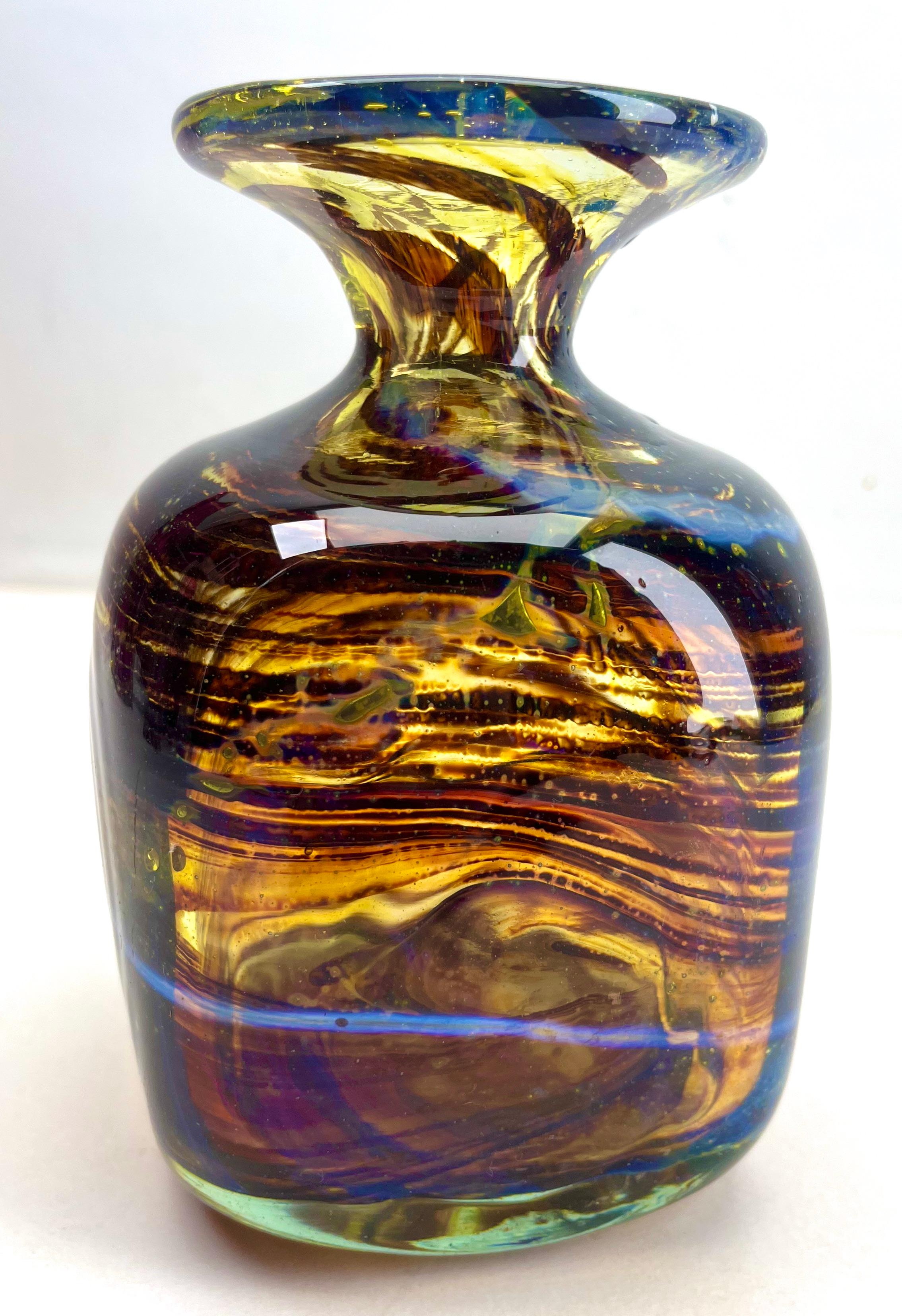 Art Glass Vase, Style of WMF in Germany, 1950s Style Karl Wiedmann For Sale 1