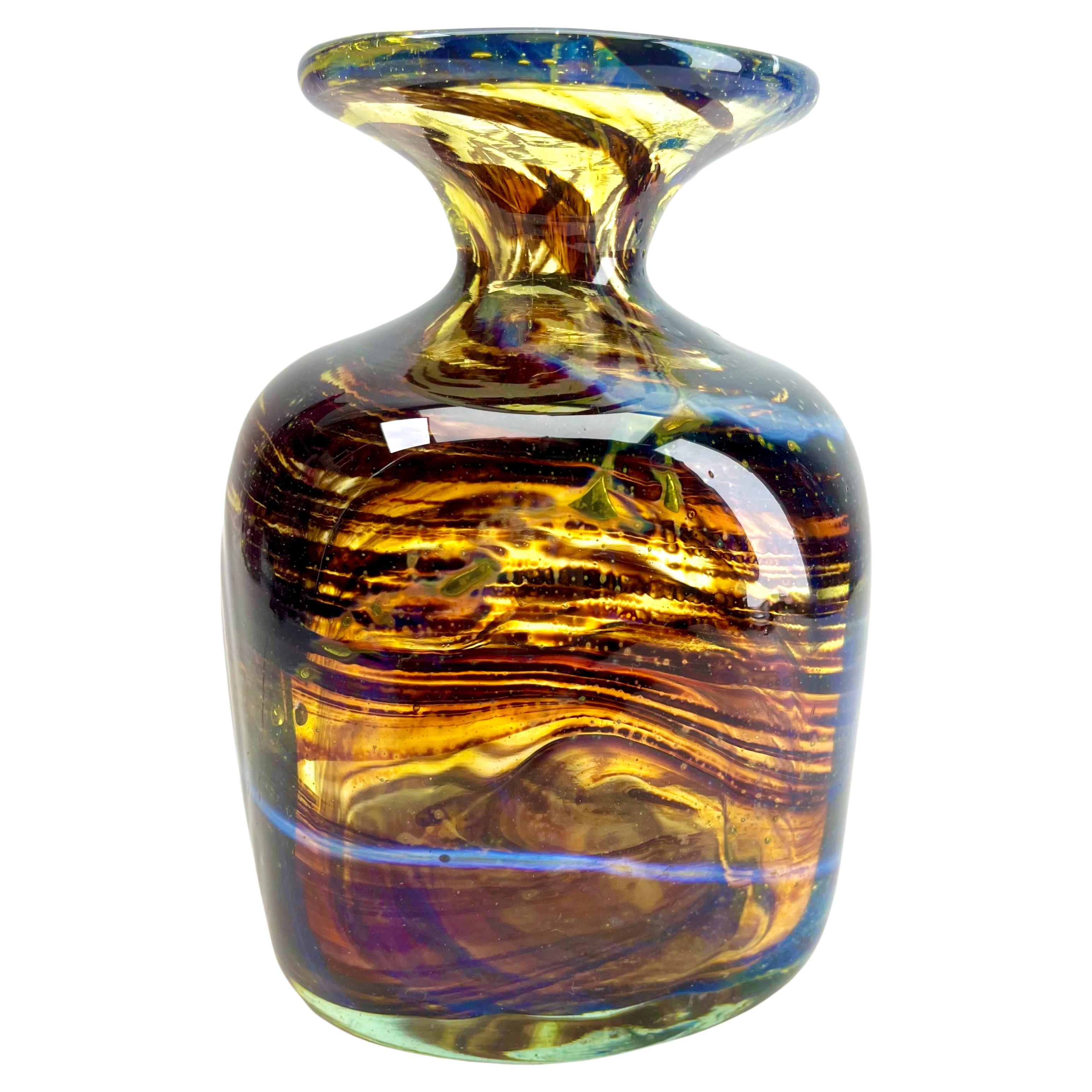 Art Glass Vase, Style of WMF in Germany, 1950s Style Karl Wiedmann For Sale