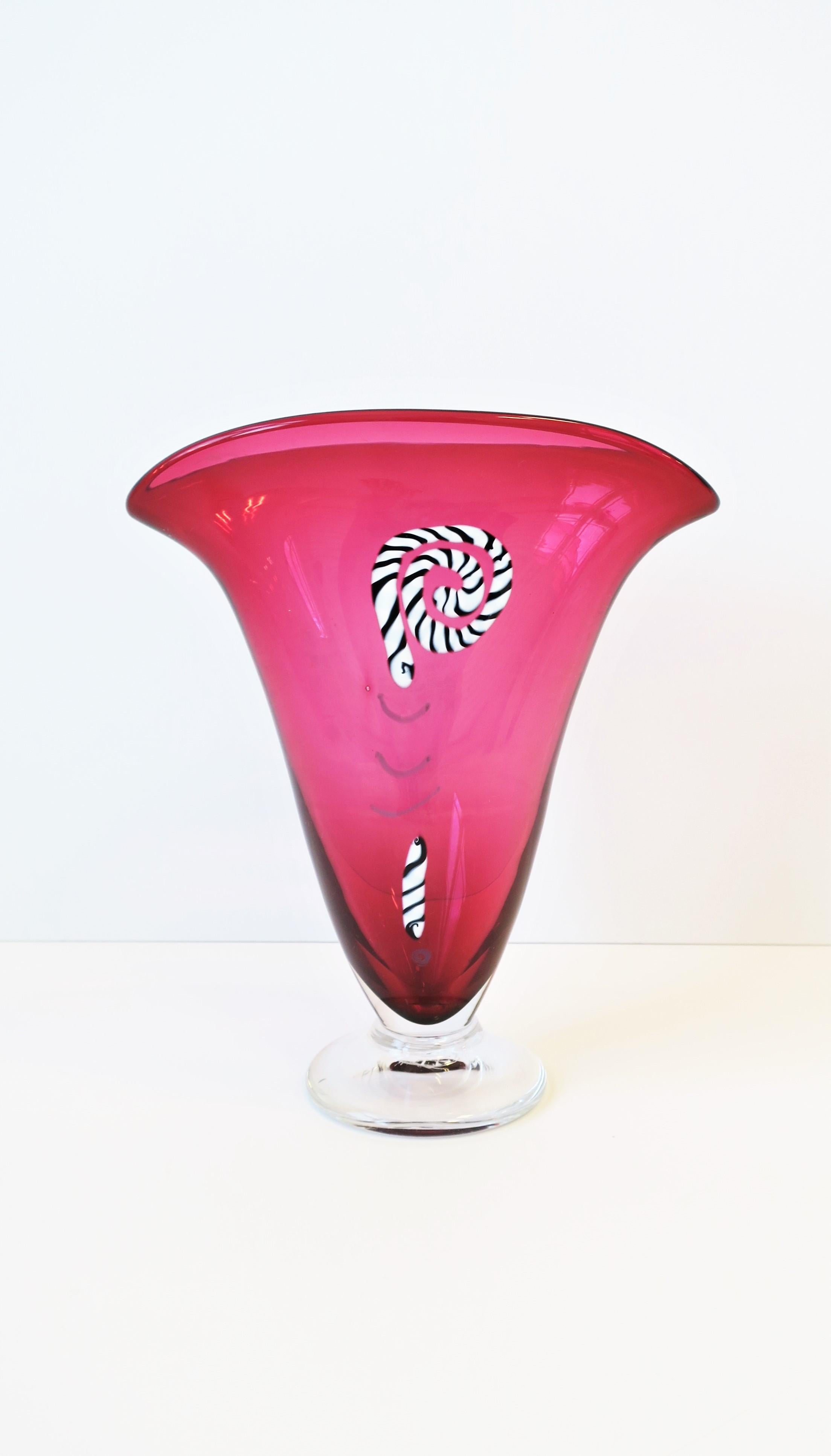 Vase en verre d'art Serpent Snake  en vente 2