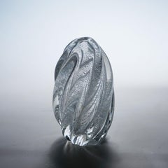 Jarrón de vidrio artístico con burbujas de sodio Tapio Wirkkala para Iittala Años 40