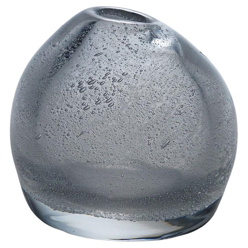 Art Glass Vase with Sodium Bubbles Tapio Wirkkala for Iittala 1940s For Sale