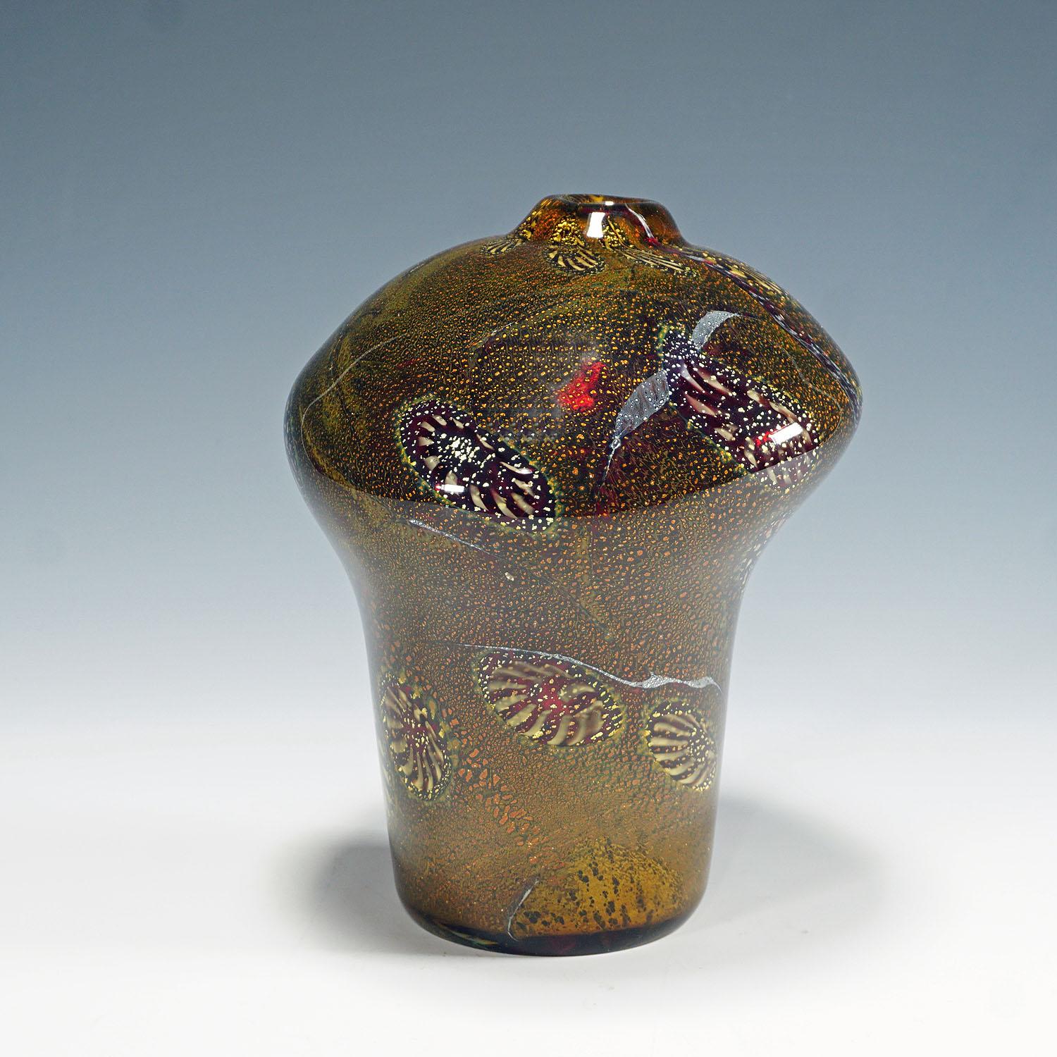 Mid-Century Modern Vase en verre d'art Yokohama d'Aldo Nason de Murano, années 1960 en vente
