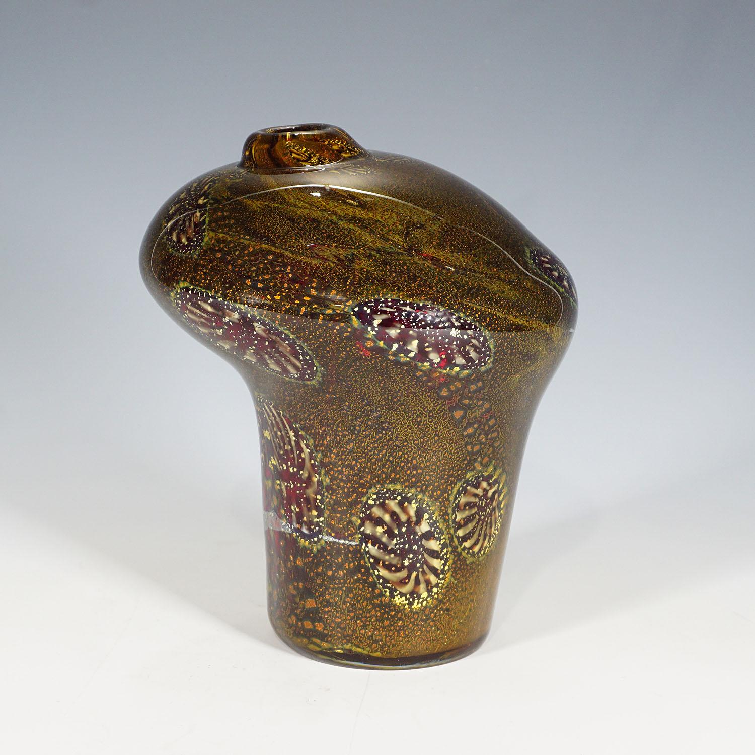 Vase en verre d'art Yokohama d'Aldo Nason de Murano, années 1960 Bon état - En vente à Berghuelen, DE