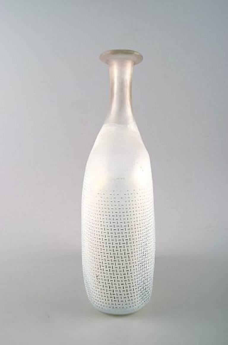 Scandinavian Modern Art Glass Vase, Designed by Bertel Vallien for Kosta Boda