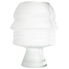 Art Glass Ego Vase by Karim Rashid like the Profile Head of Mussolini Sculpture