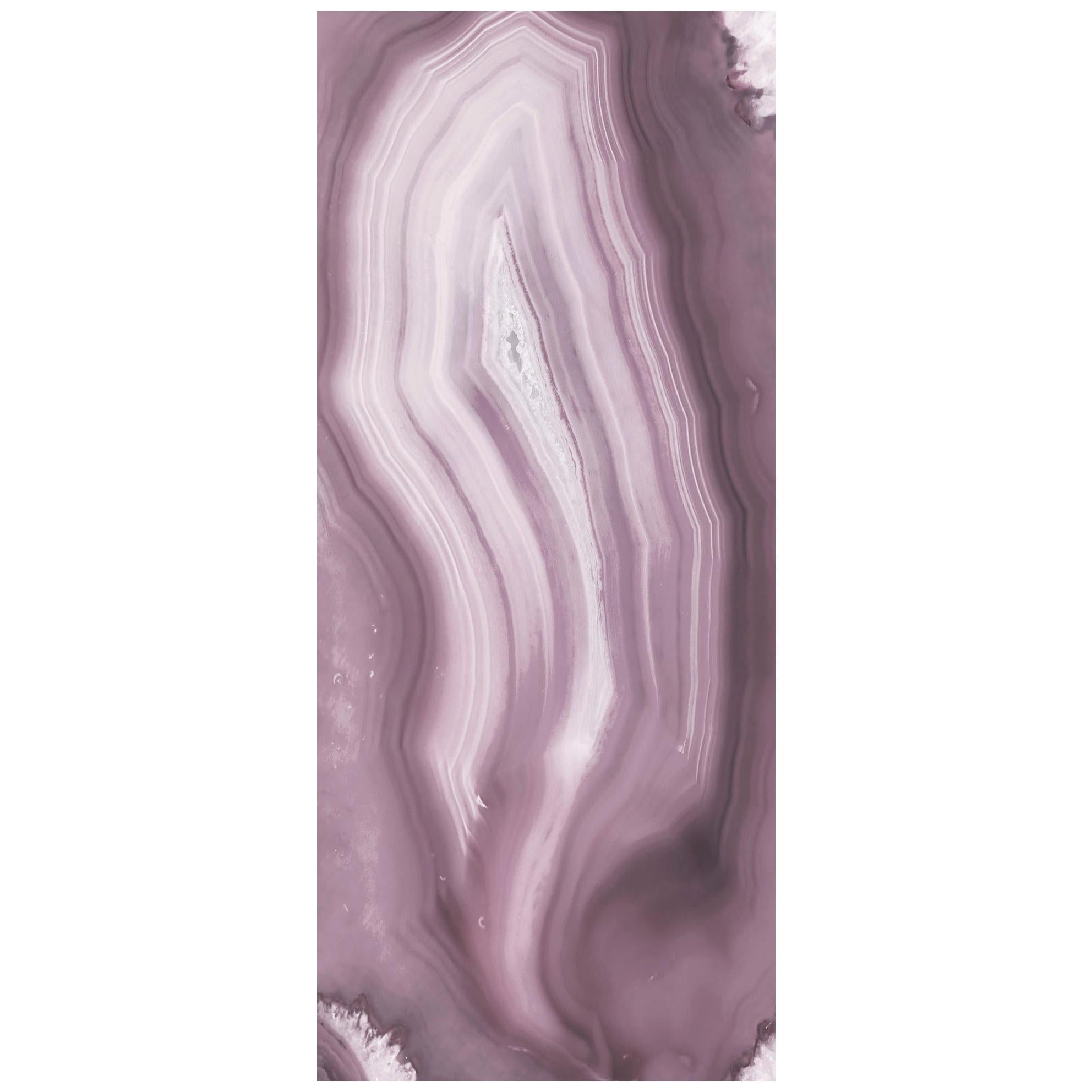 Art Glass Vetrite Agata Lilla Decorative Panel for Multiple Uses Customizable