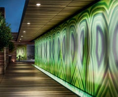 Art Glass Vetrite Crater Decorative Panel for Multiple Uses Customizable