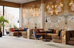 Art Glass Vulcano Decorative Panel for Multiple Uses Dimension Customizable
