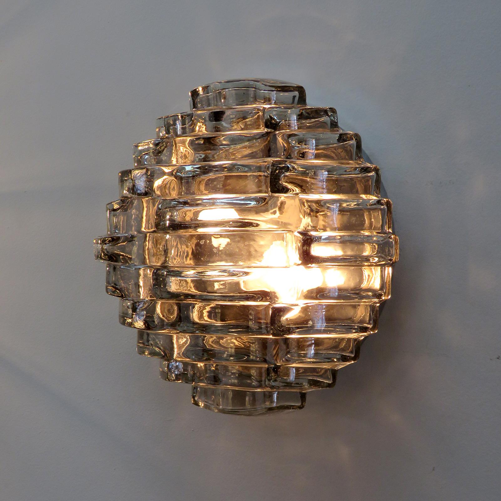 Art Glass Wall Light by Hillebrand 1