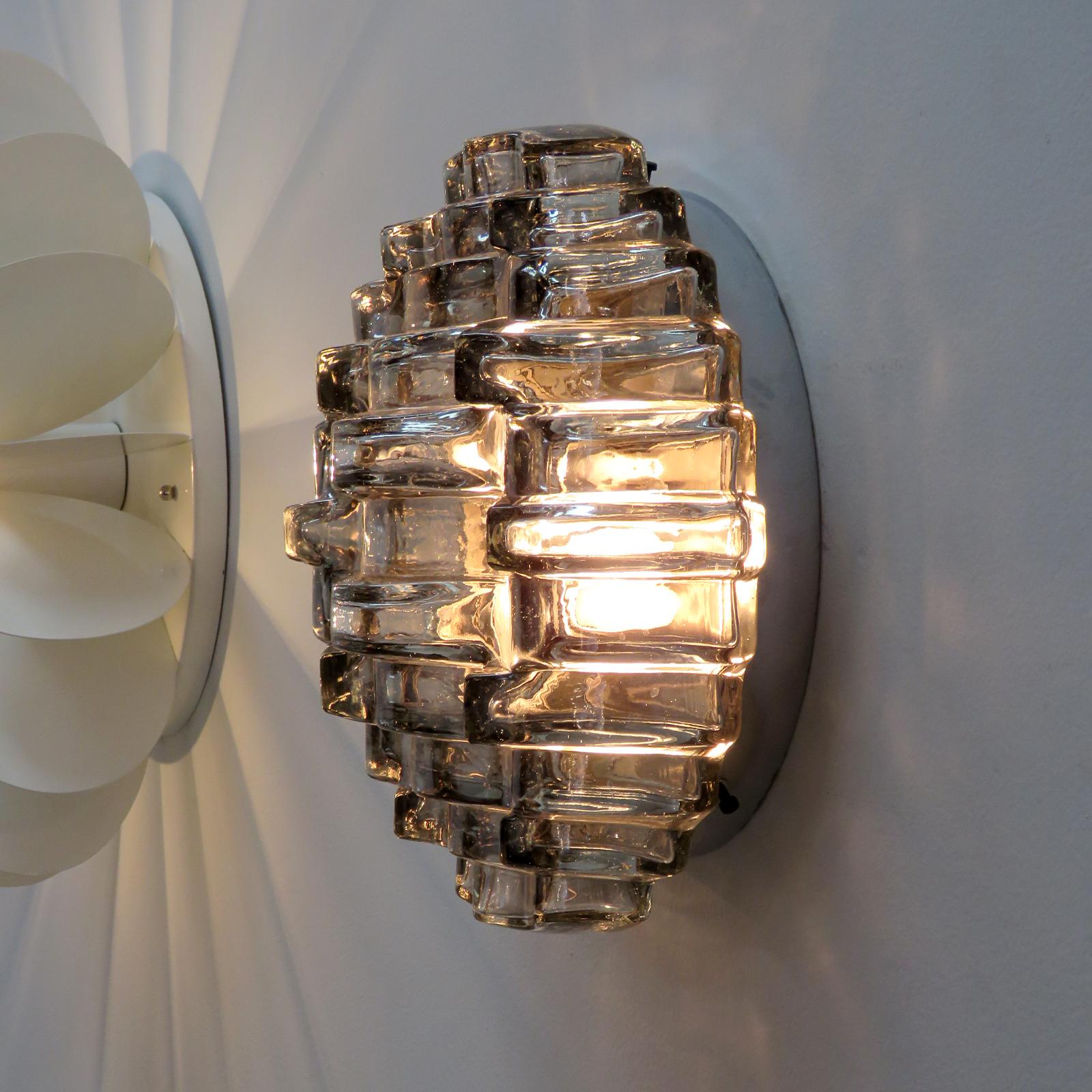 Art Glass Wall Light by Hillebrand 2