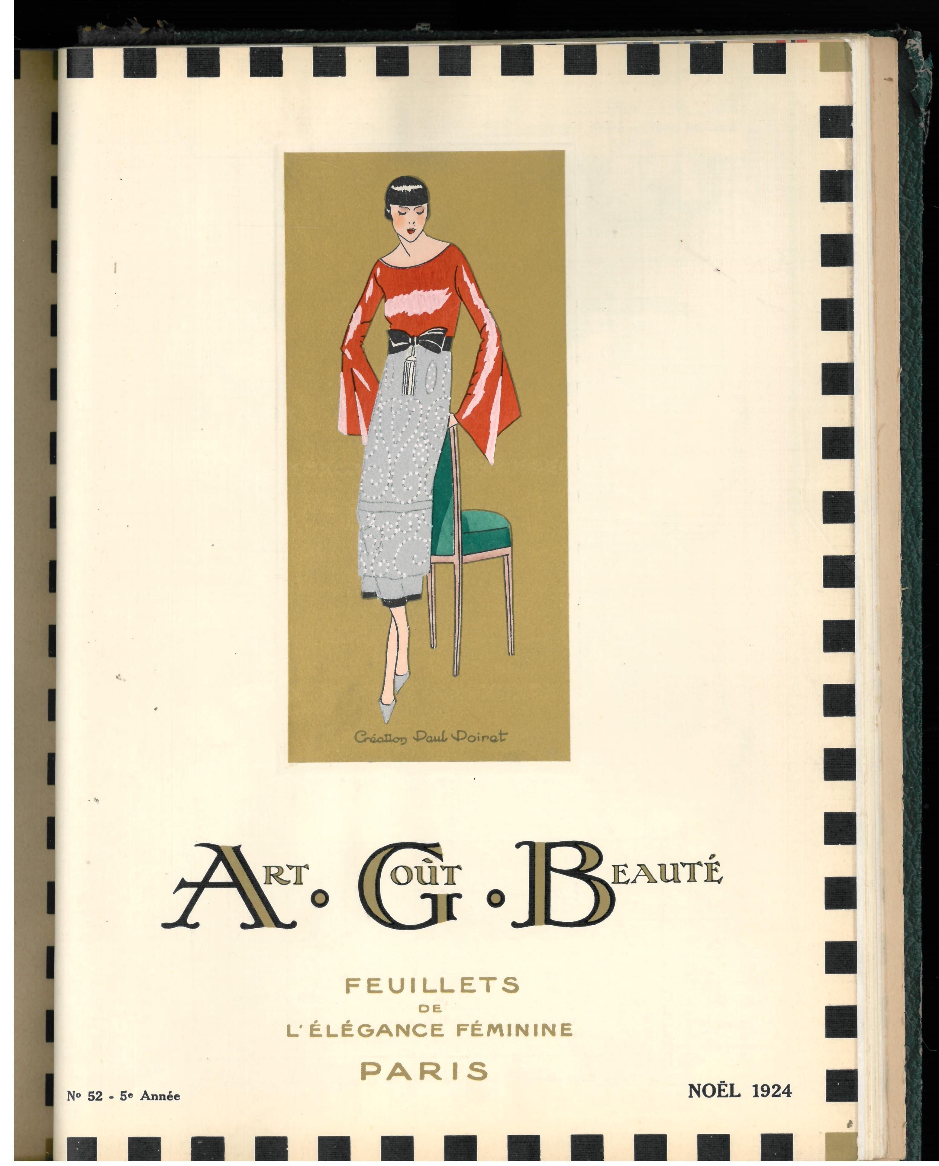 Art, Gout, Beaute: Feuillets de L'Elegance Feminine (Book)  In Fair Condition For Sale In North Yorkshire, GB