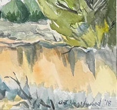 Zuni Cliffs, Southwestern Landscape Watercolor by Art Hazelwood