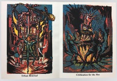 "Tipping Point", Screen-printed Hand-bound Artist Book
