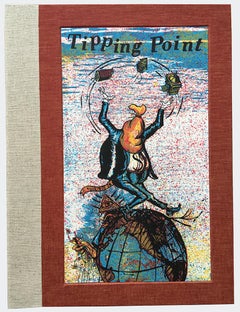 "Tipping Point", Screen-printed Hand-bound Artist Book