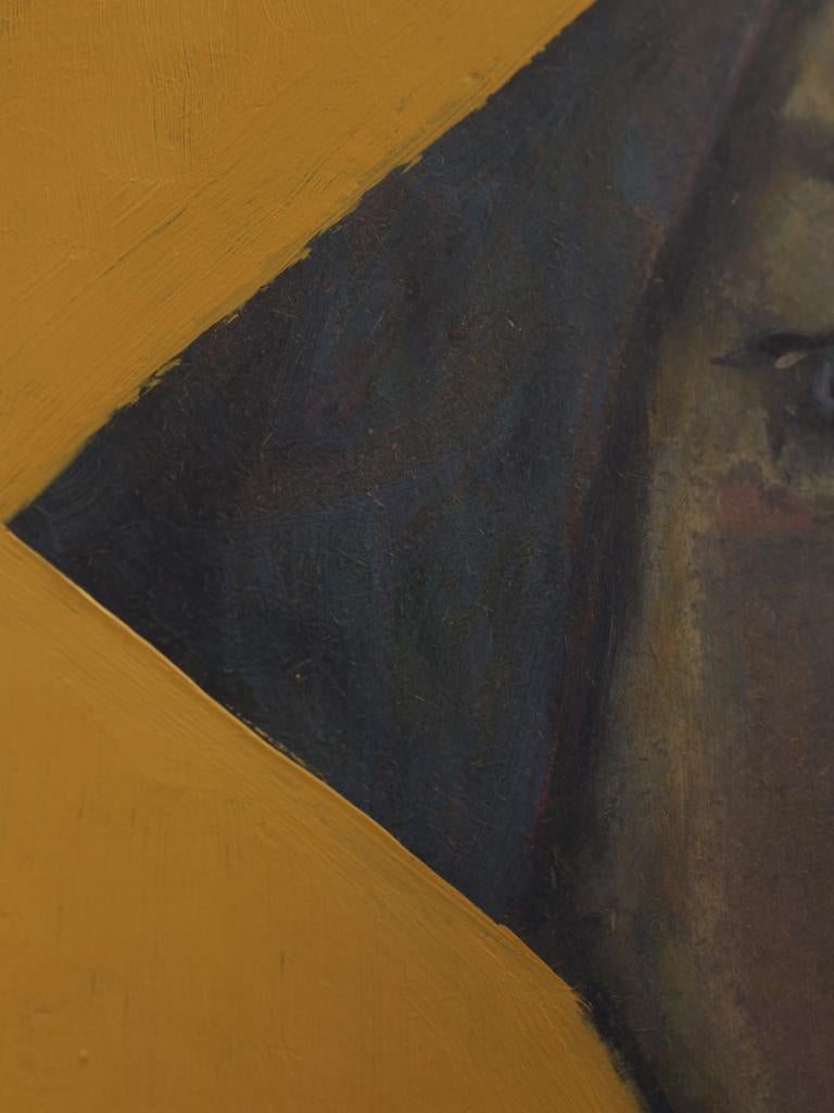 Art  Head Mistress — Masterful Modernist Painting by Harry Charles Tim (Framed For Sale 6