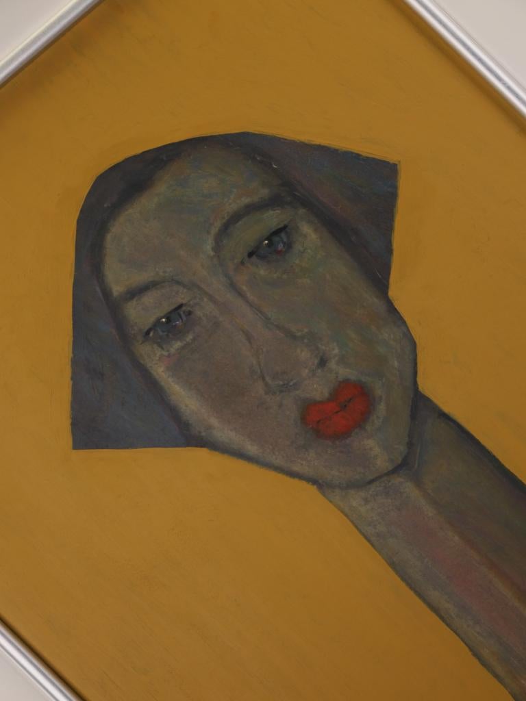 Art  Head Mistress — Masterful Modernist Painting by Harry Charles Tim (Framed For Sale 9