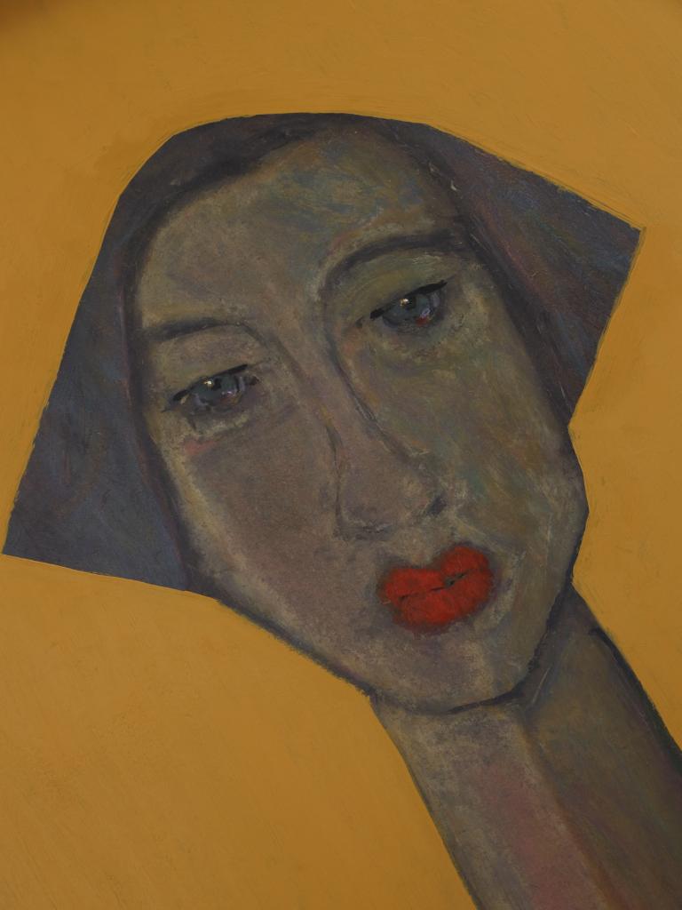Art  Head Mistress — Masterful Modernist Painting by Harry Charles Tim (Framed For Sale 10