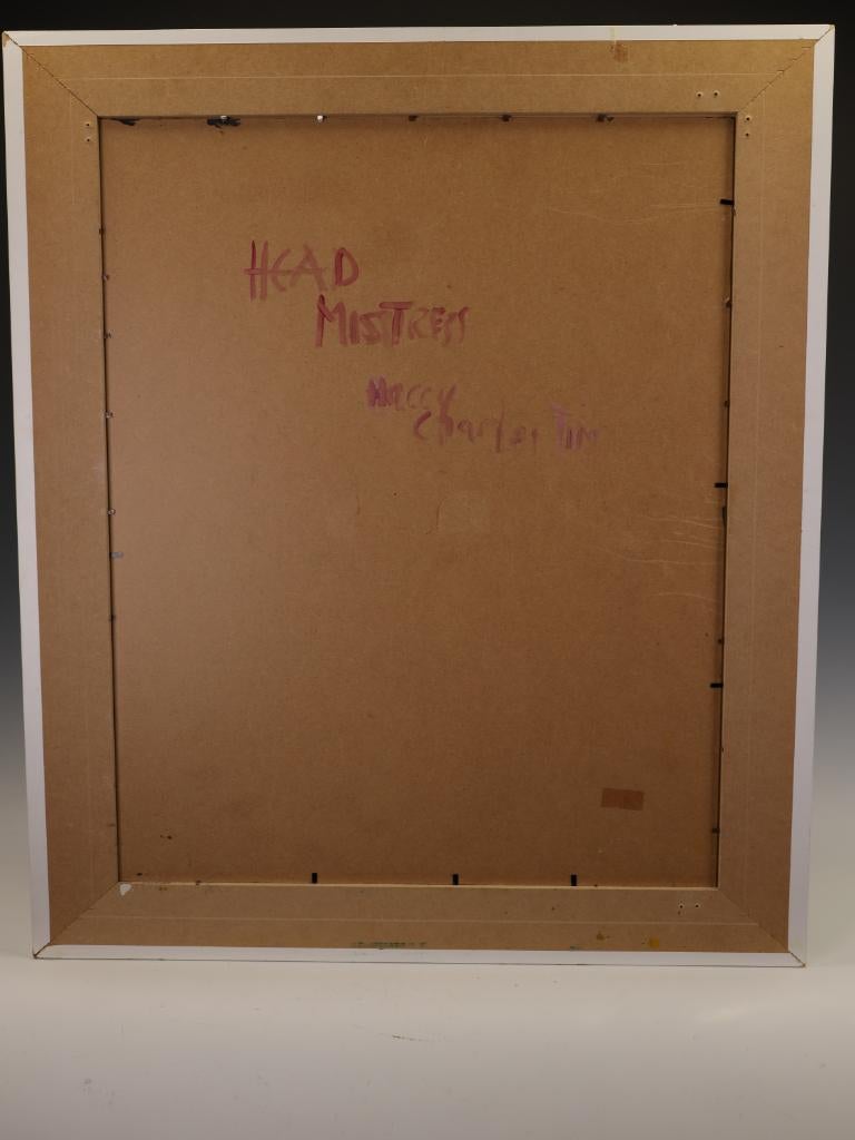 Art  Head Mistress — Masterful Modernist Painting by Harry Charles Tim (Framed For Sale 11