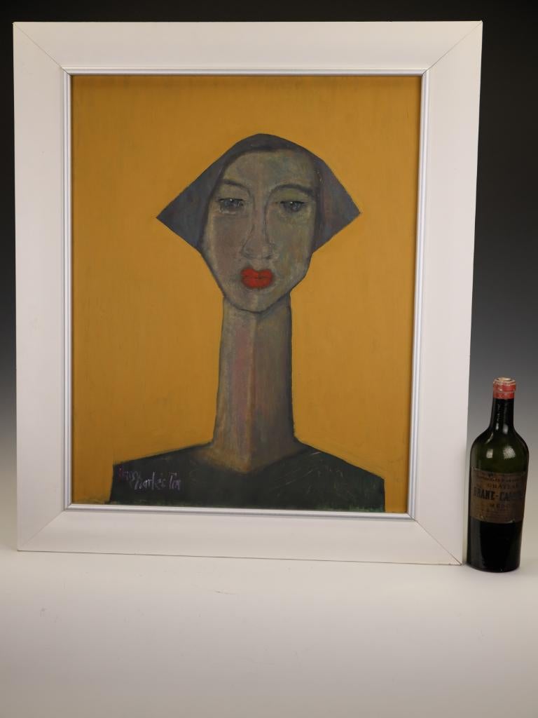 British Art  Head Mistress — Masterful Modernist Painting by Harry Charles Tim (Framed For Sale