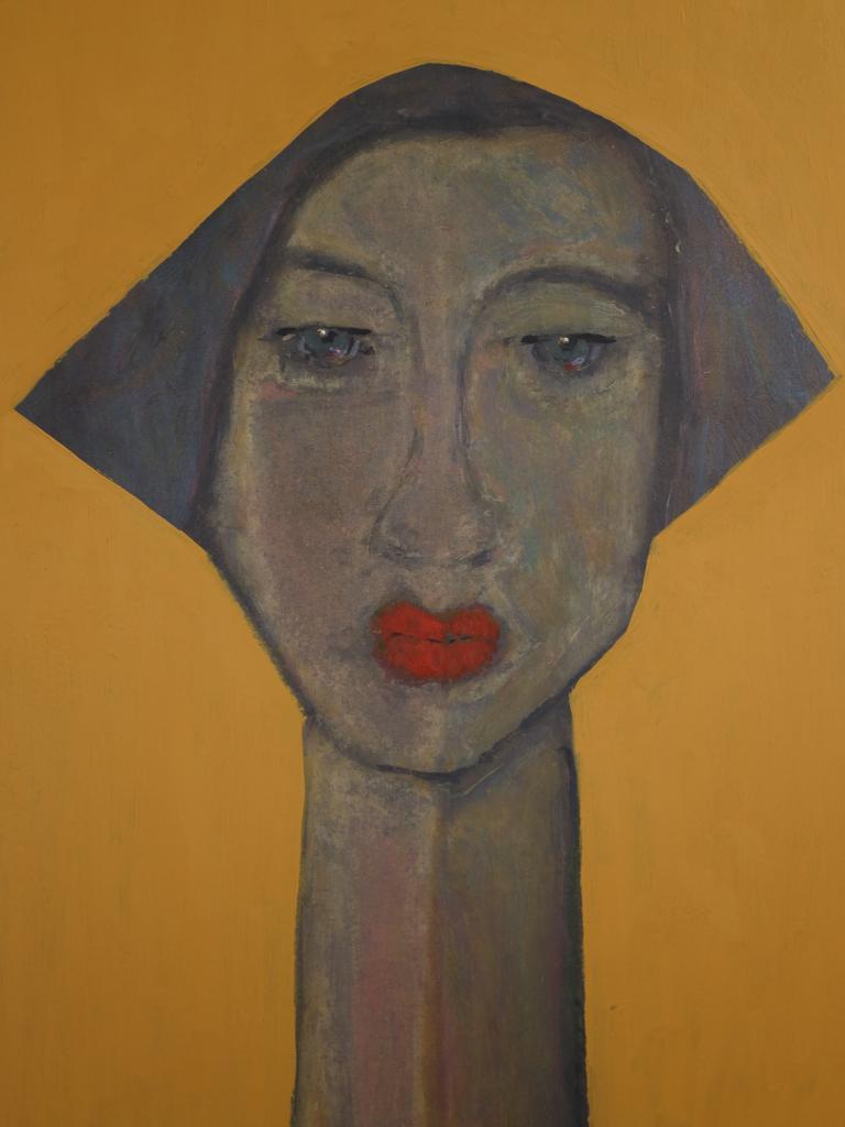 Art  Head Mistress — Masterful Modernist Painting by Harry Charles Tim (Framed In New Condition For Sale In Lincoln, GB