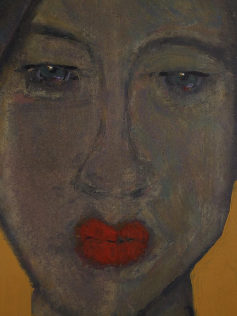 Contemporary Art  Head Mistress — Masterful Modernist Painting by Harry Charles Tim (Framed For Sale