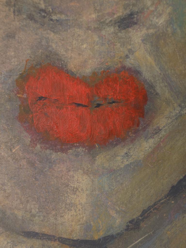 Art  Head Mistress — Masterful Modernist Painting by Harry Charles Tim (Framed For Sale 3