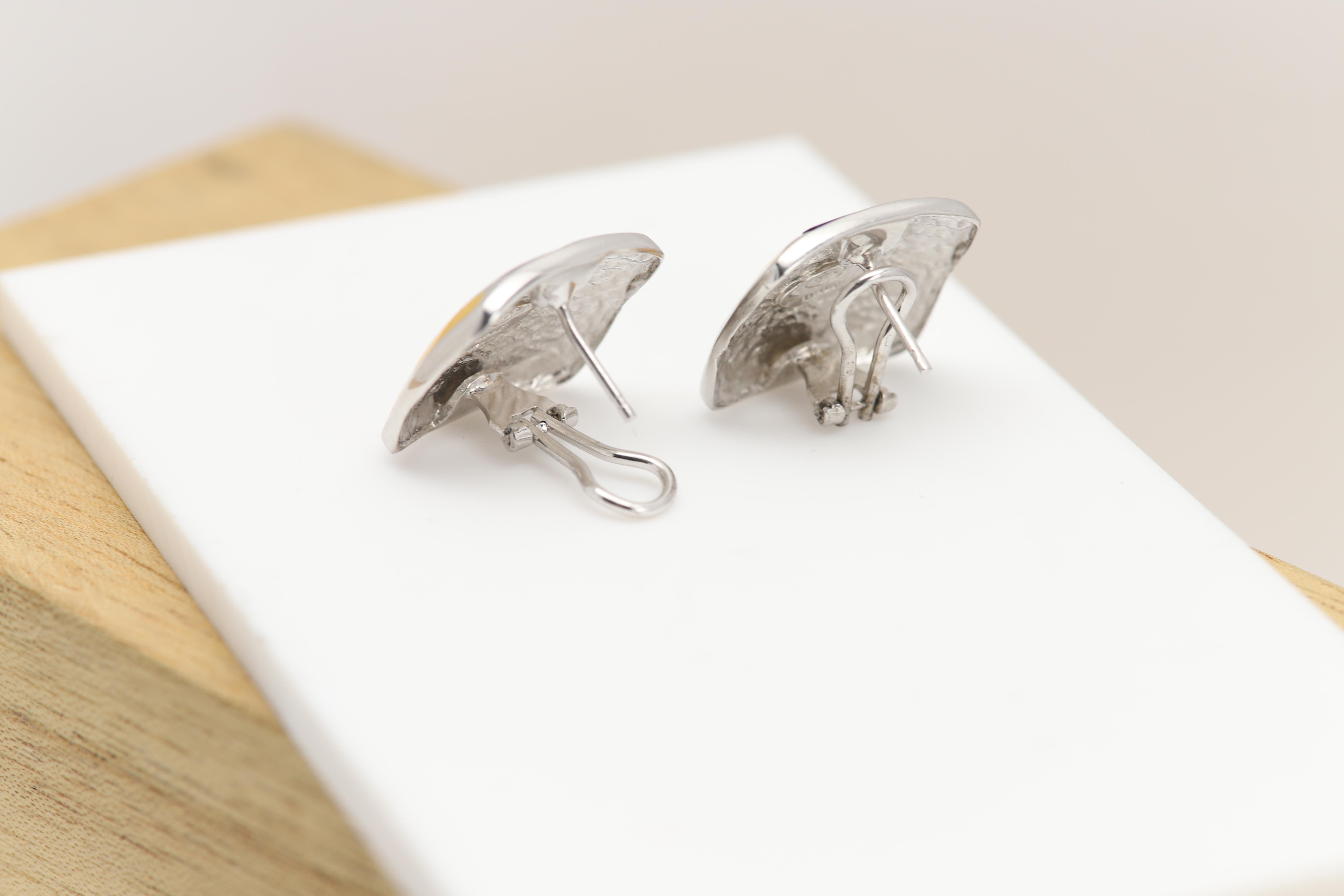 Donna Orecchini ispirati all'arte A. Silver Made in Italy Orecchino con smalto in vendita