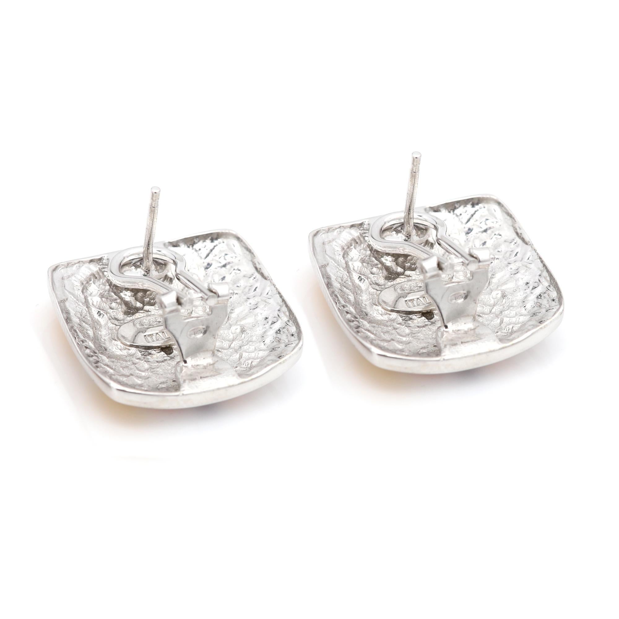 Orecchini ispirati all'arte A. Silver Made in Italy Orecchino con smalto in vendita 3