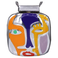 Alessandro Menegatti Art Inspired Jewelry Pendant Silver 925 Enamel Necklace