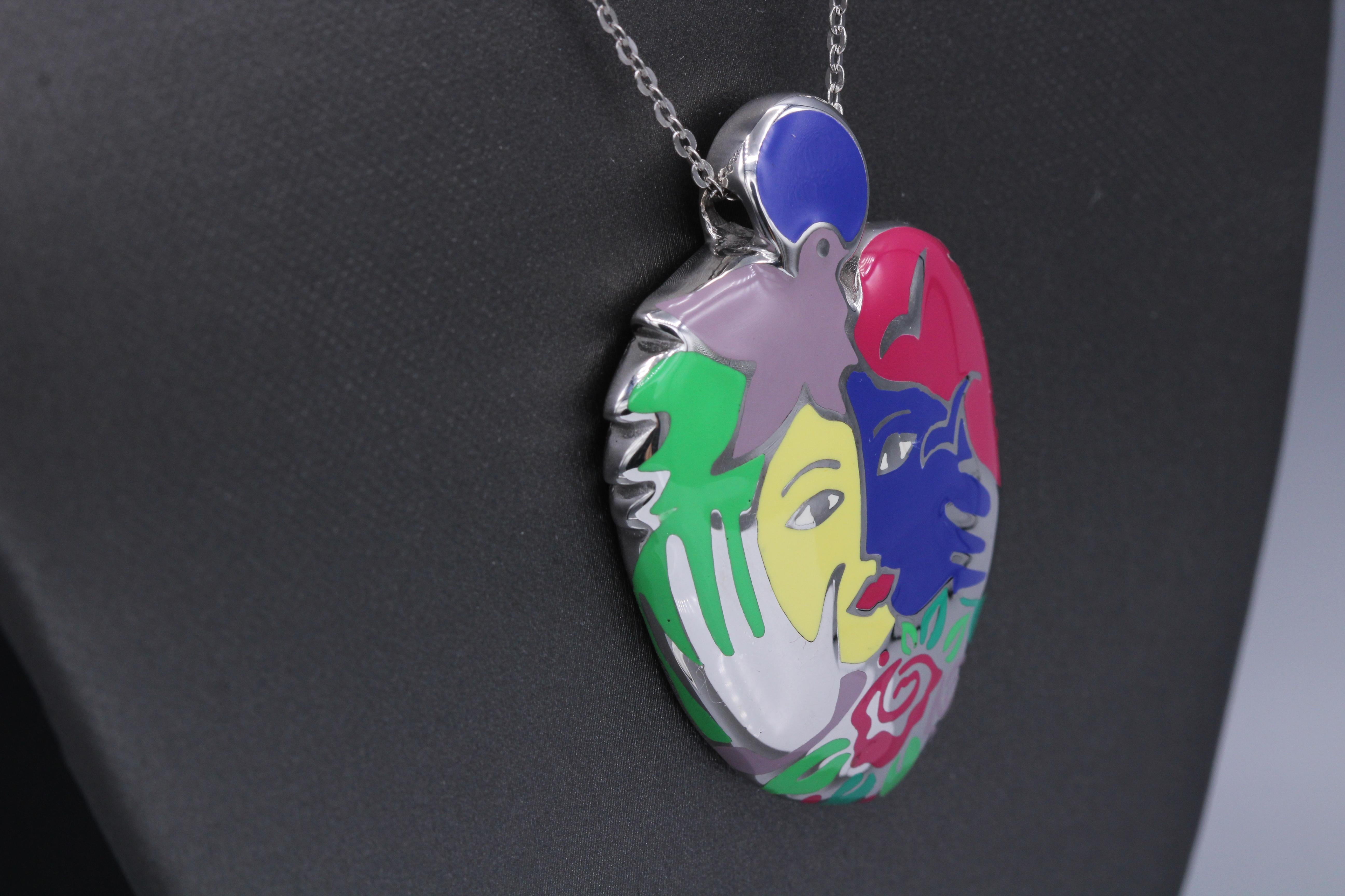 Art Inspired Jewelry Sterling Silver 925 Famous ART Jewelry Enamel