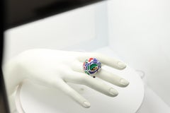 Art Enamel Ring Sterling Silver famous artist Inspired Artistic Ring