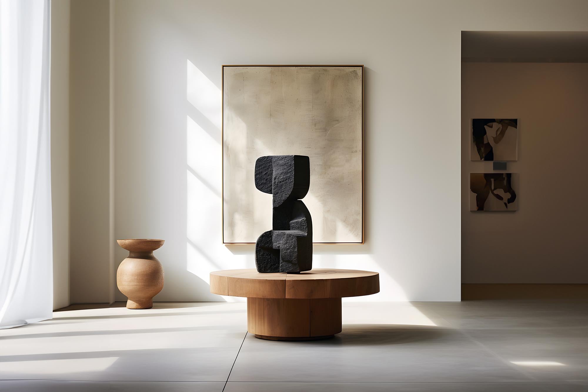 Brutalist Art-Integrated Unseen Force #30 Joel Escalona's Coffee Table Solid Wood Elegance For Sale