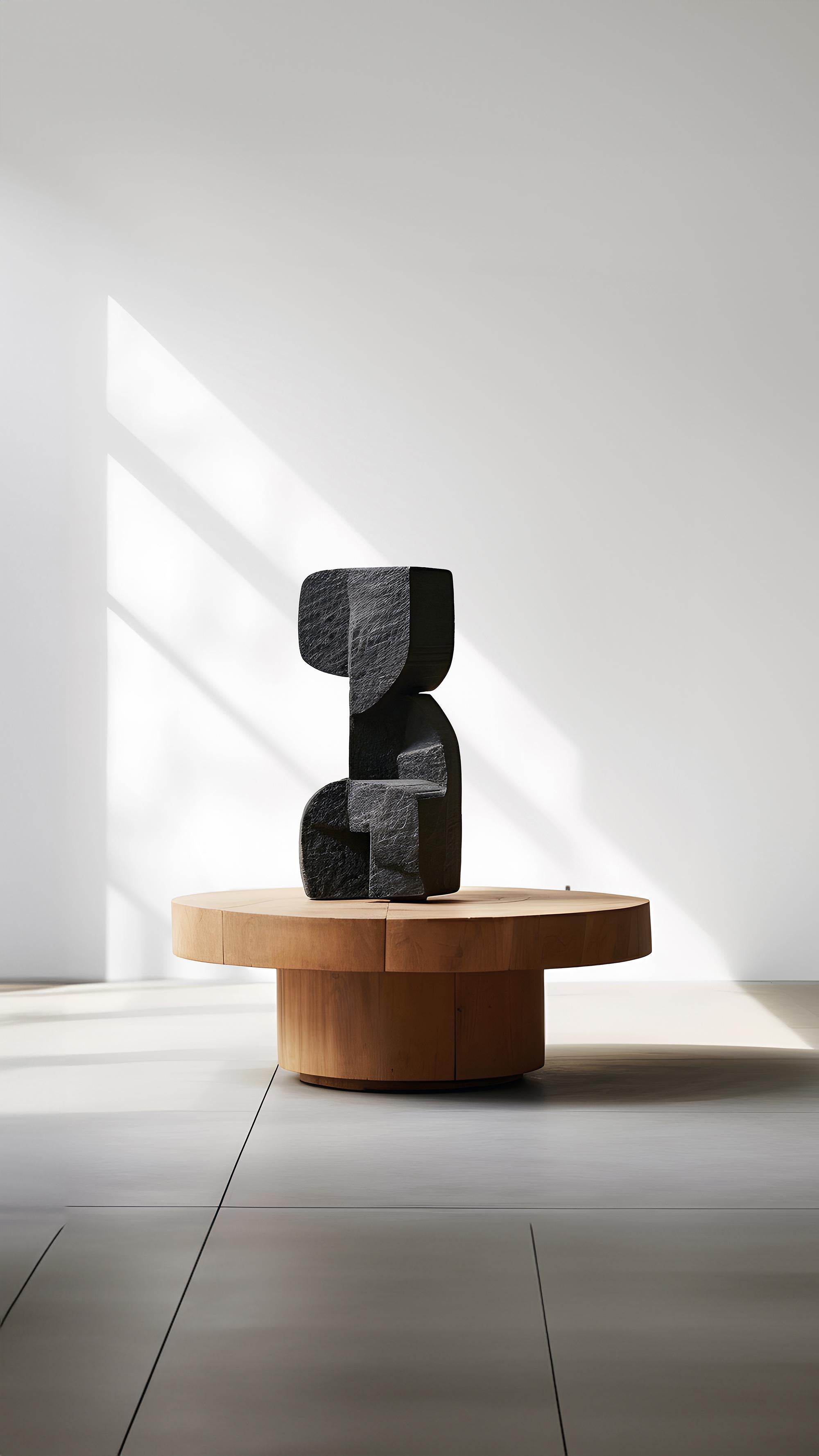 Mexican Art-Integrated Unseen Force #30 Joel Escalona's Coffee Table Solid Wood Elegance For Sale