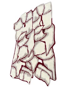 Art Irregular Shape Tufted Wool Rug with White Grey 'Magic Trick' by RAG Home