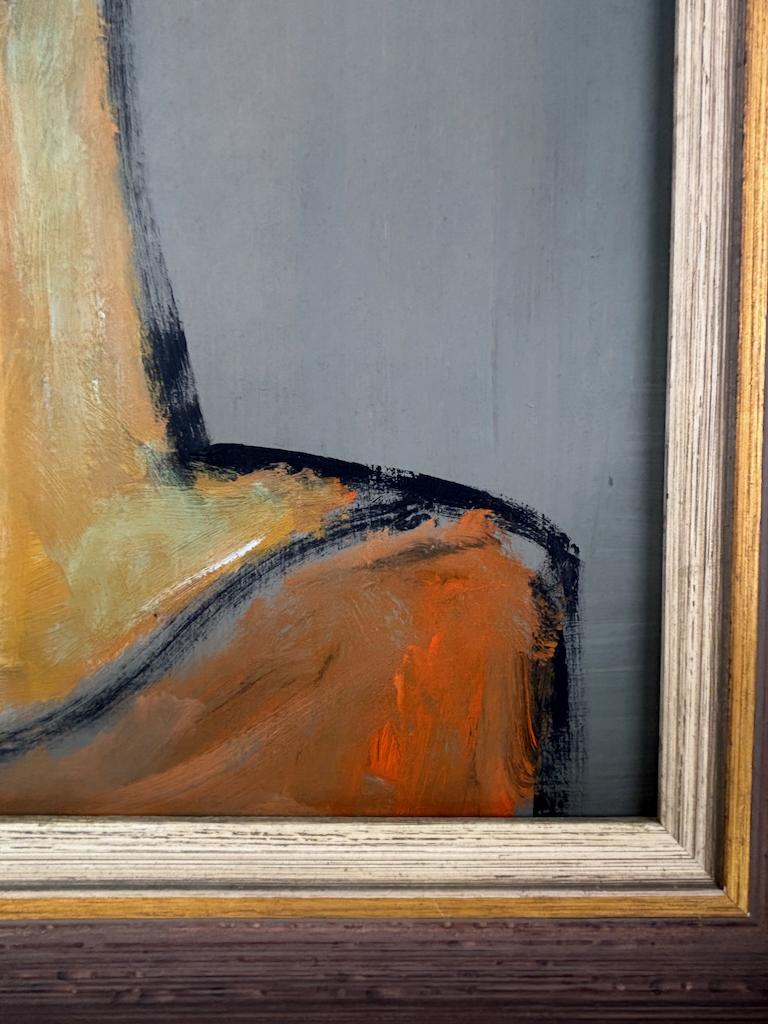 Acrylic Art  Kate Tea — Masterful Modernist Portrait by Harry Charles Tim (Framed & Sig For Sale