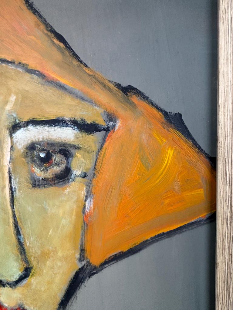 Art  Kate Tea — Masterful Modernist Portrait by Harry Charles Tim (Framed & Sig For Sale 3