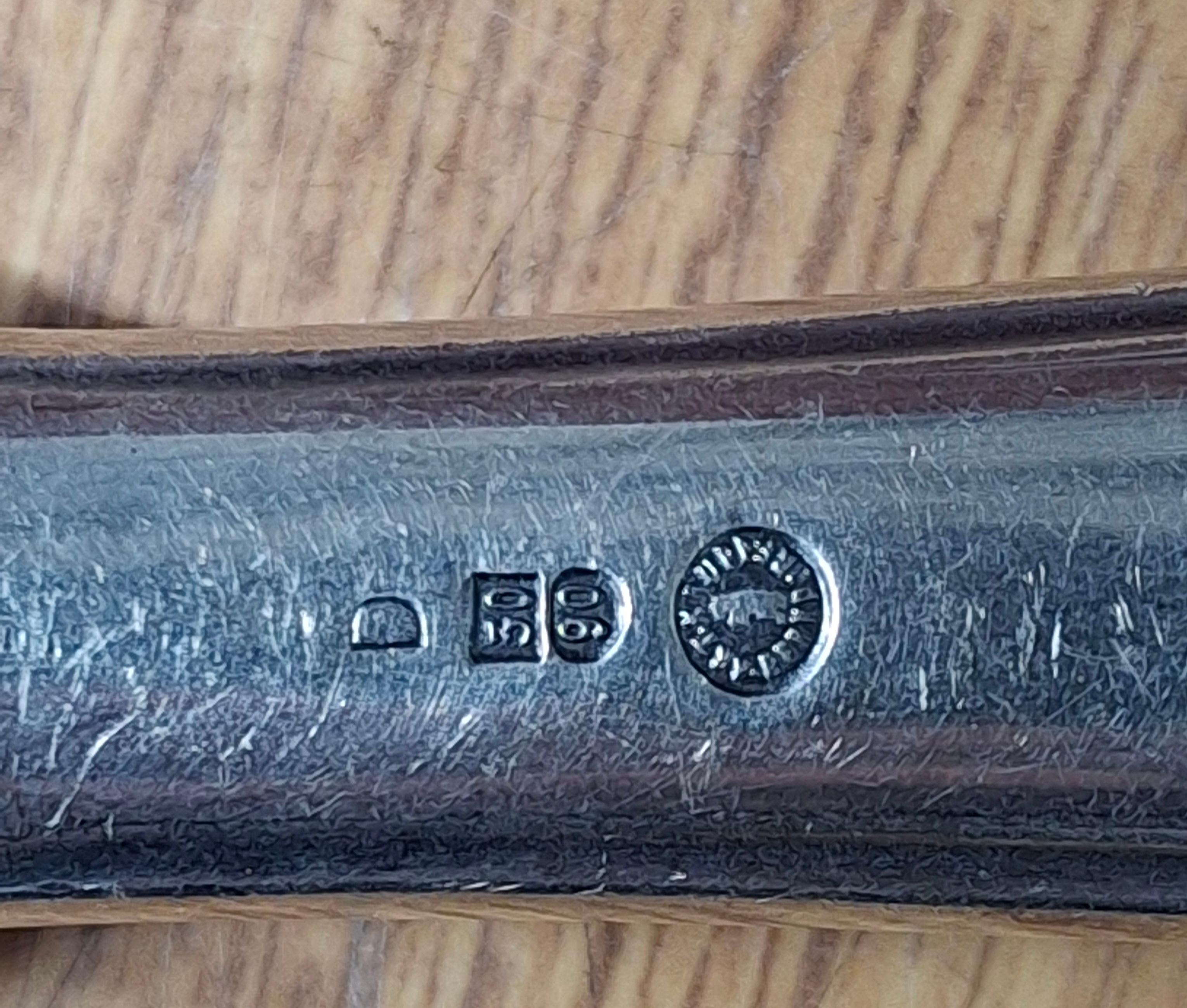 Art. Krupp Berndorf Solingen Silverplate Flatware Set 39pcs in Case For Sale 6