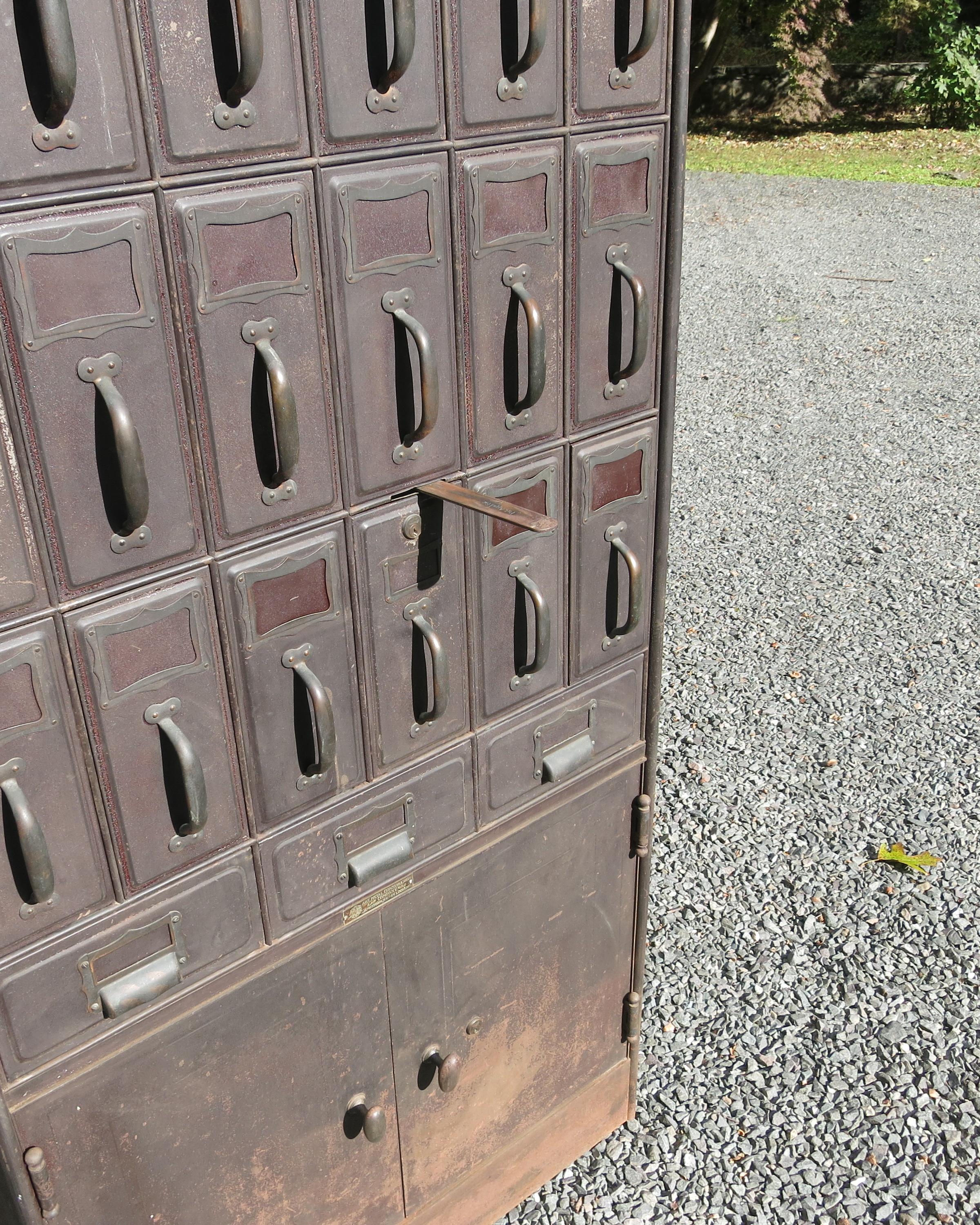 distressed metal cabinet