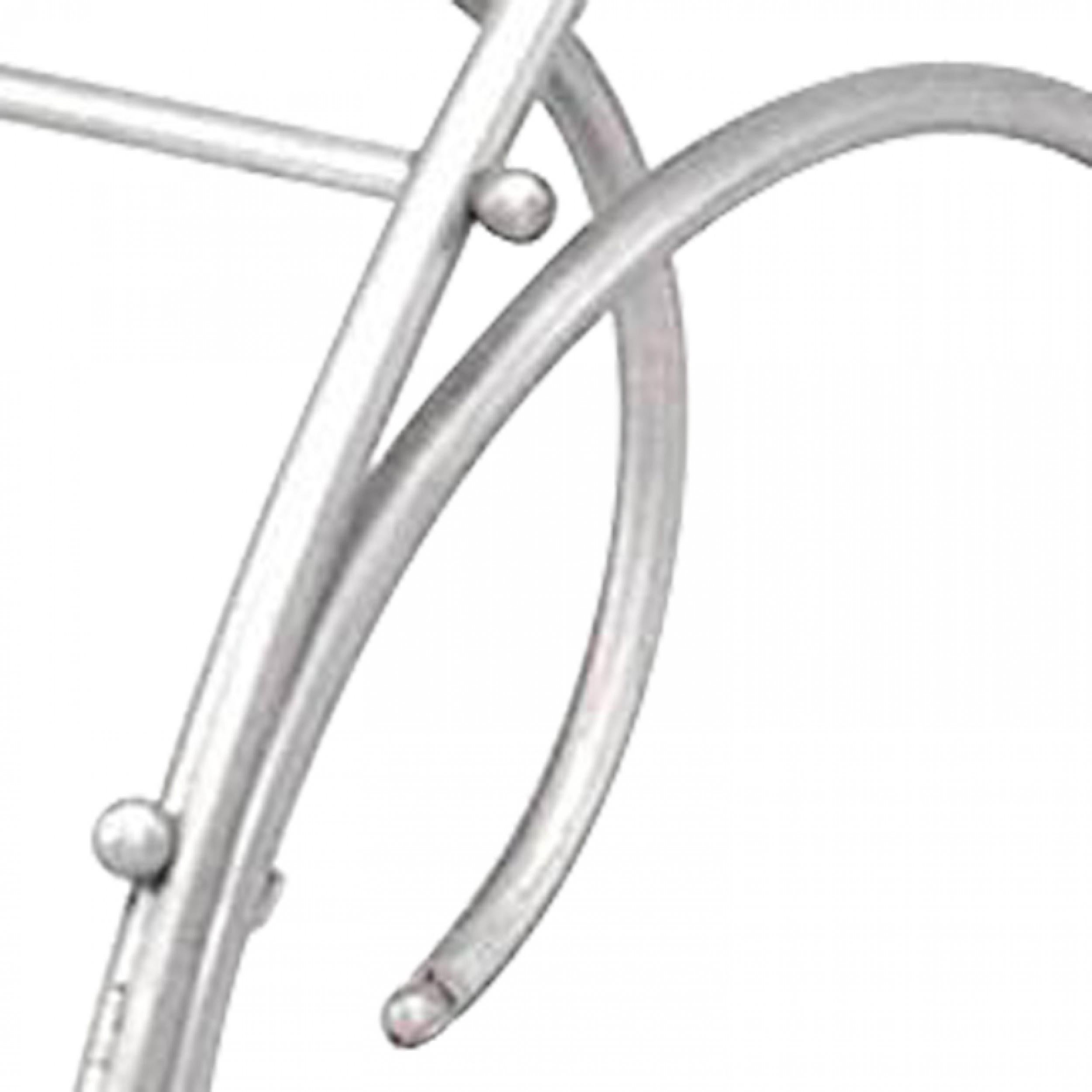 Américain The Modern Modernity Chrome Scroll Umbrella Stand en vente